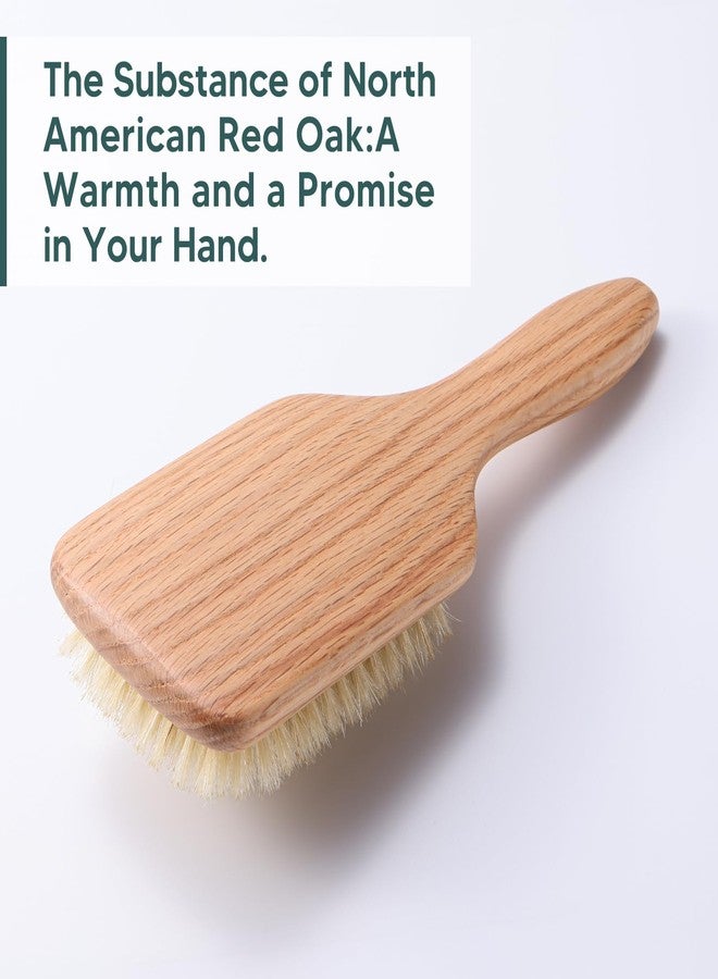 TRENFI Heritage Solid Red Oak Paddle Brush - 100% Soft Boar Bristles (No Nylon) - Volumizing & Polishing Tool for Fine, Thin Hair & Short Styles - Gentle Scalp Massage & Beard Grooming - Image 3